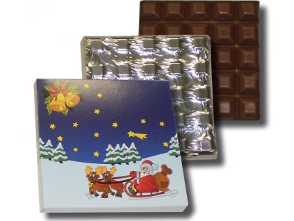 Tafel 100g - Weihnachtsmann, dunkle Schokolade