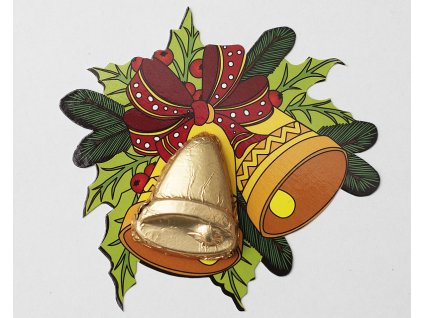 6g Chocolate Bell on a card