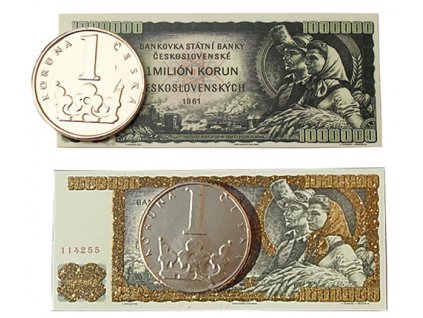 1 CZK Coin on a 4g card - 1,000,000 Kčs