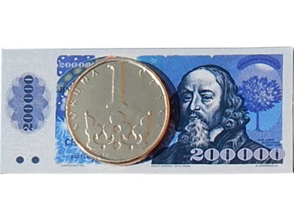 1 Kč Coin on a 4g card - 200,000 Kčs