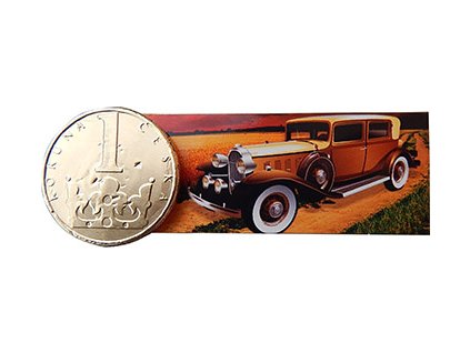 Chocolate coin on a card 1 CZK 4g - car