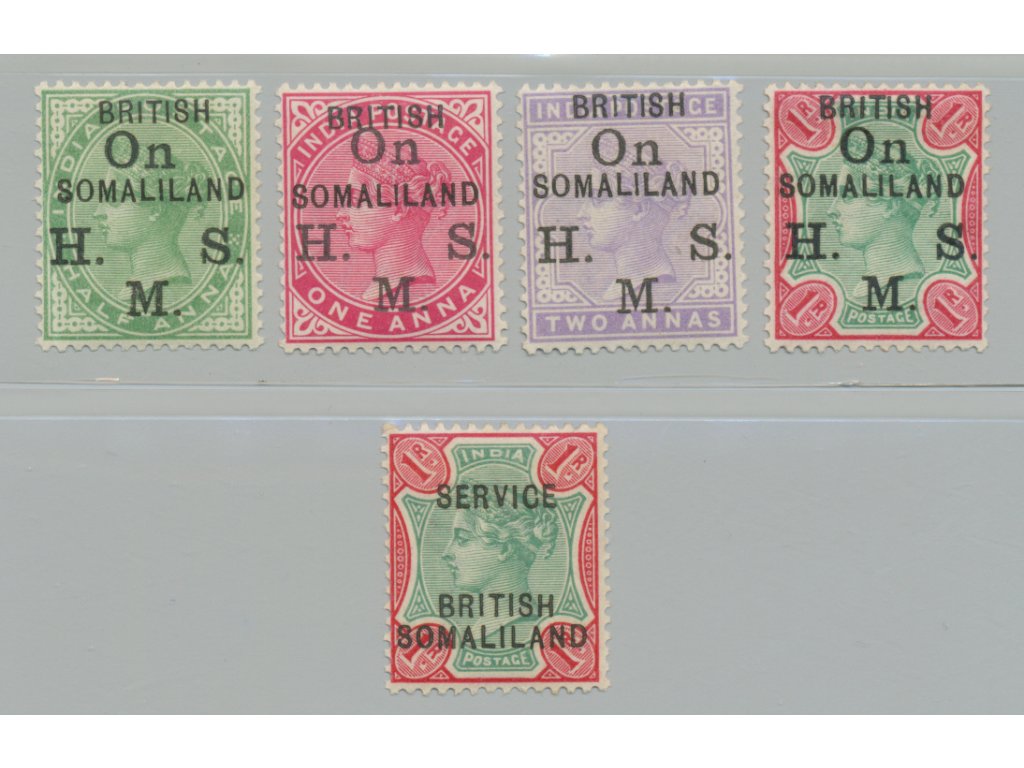 Britské Somálsko Služební 1903, Mi. D1-3, 5, 10, x