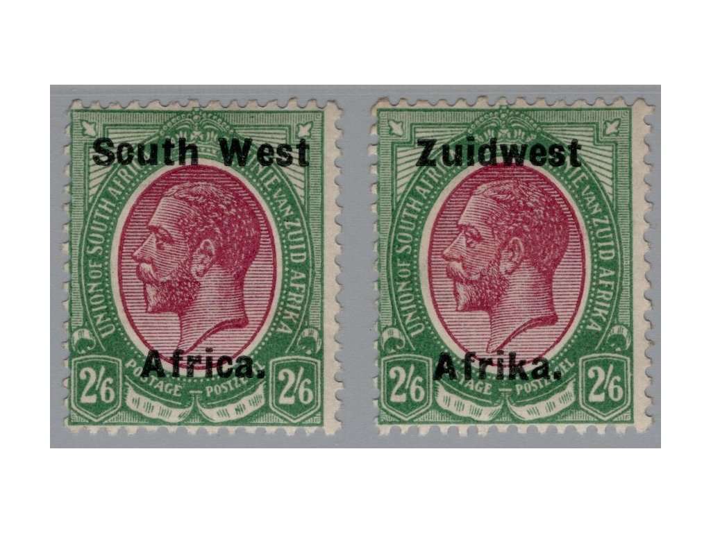Jihozápadní Afrika 1923, Mi. 17 + 48, x 2,6sh Jiří