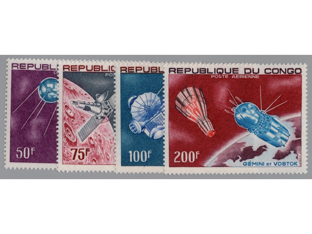 Kongo - Brazzaville 1967, Mi. 134-7, xx Kosmos