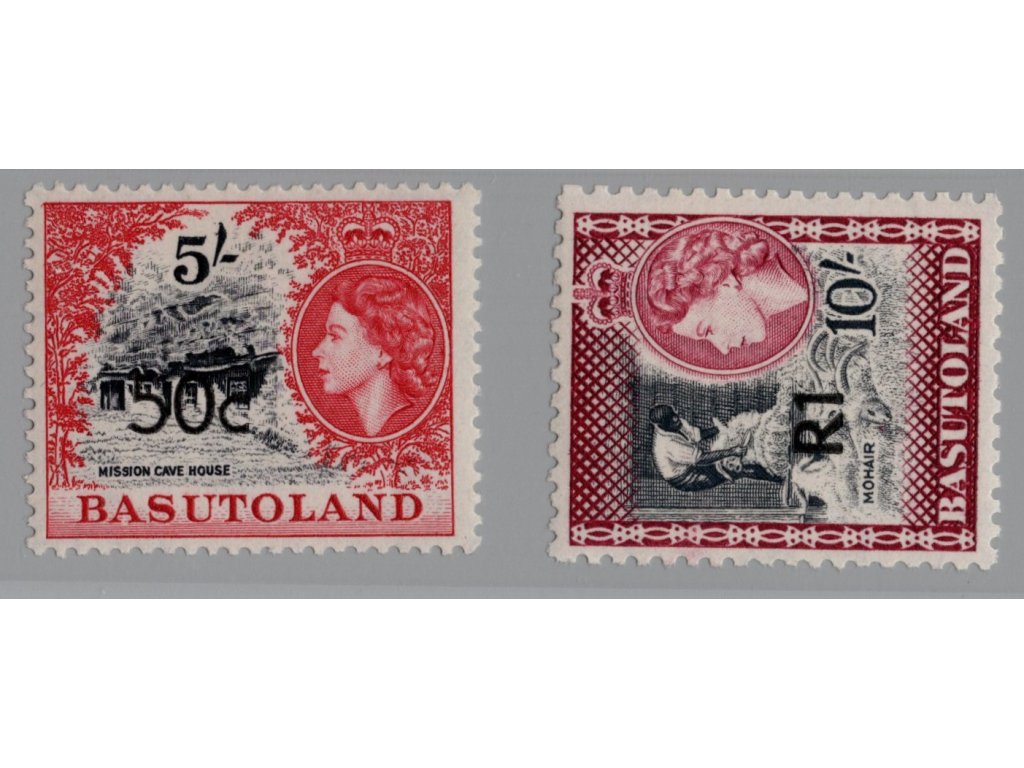 Basutoland 1961, Mi. 70-1, xx/x 50c a 1R
