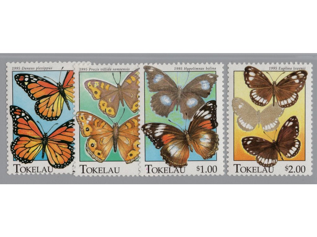 Tokelau 1995, Mi. 219-22, xx Motýli