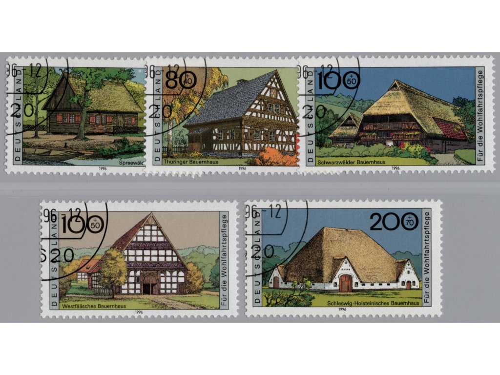 Německo - Spolková republika 1996, Mi. 1883-7, O Domy (xx lep)
