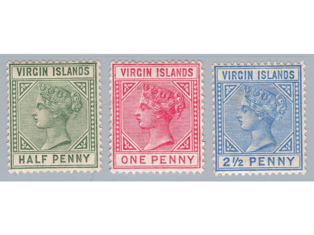 Britské Panenské ostrovy 1883 /4, Mi. 10-12, x/(x) výplatní