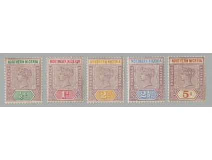 Nigérie - Severní 1900, Mi. 1-5, x 1/2 - 5 d