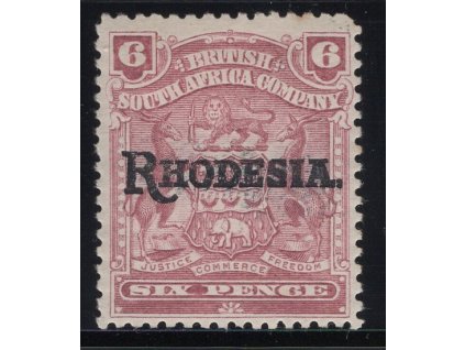 Rhodesie - Britská Jihoafrická společnost 1909, Mi. 88, x 6d (težší x)