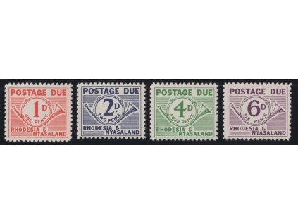 Rhodesie a Ňasko Doplatní 1961, Mi. D1-4, xx 1-6d