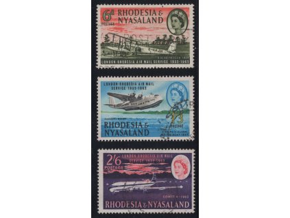 Rhodesie a Ňasko 1962, Mi. 42-4, O 6 d - 2,6 sh