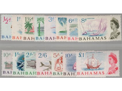 Bahamy 1965, Mi. 209-23, xx k.s. výplatní (náměty)