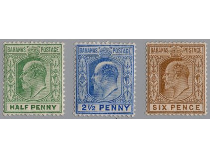 Bahamy 1906, Mi. 32-3, x 2,5 + 6d (+ 1/2d zdarma!)