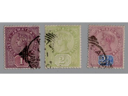 Jamajka 1889/91. Mi. 23-4+27, O 1-2,5d