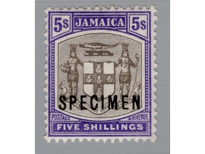 Jamajka 1905, Mi. 47, x 5sh (specimen je dražší než bez! vl-sleva!)