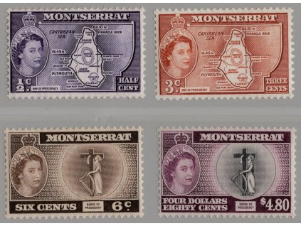 Montserrat 1958, Mi. 147-50, xx výplatní