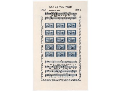 ČSR I 1934, Pof. A284, (x) 2 Kč A KDM? + desky, úzký formát, "nejasný tisk" - vzácná varianta, hezká jakost, na okraji malé výrobní zvrásnění papíru