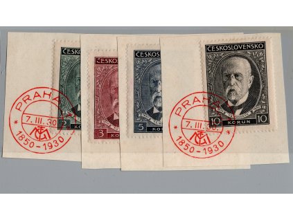 ČSR I 1930, Pof. 261-4, △ TGM, pamětní O