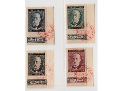 ČSR I 1930, Pof. 261-4 KD, △ TGM, O Praha-Hrad
