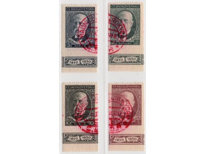 ČSR I 1930, Pof. 261-4 KD, O TGM, O Radnice u Rokycan