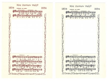 ČSR I 1934, (Pof. A283-4), (x) okraje aršíků KDM?, úzký a široký, zmenšené, pro rekonstrukci