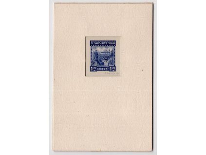 ČSR I 1926, Pof. ZT 213, (x) ZT 1,20 Kč Strahov, v paspartě, podpis autora