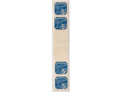 ČSR I Novinové 1937, Pof. NV M 15+15 (4), x M 5+5 h svislé, reparovaný lep