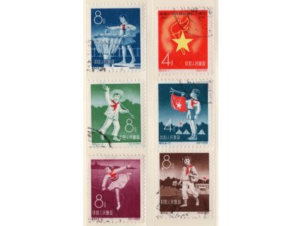 Čína - ČLR 1959, Mi. 485-90, O Pionýr (č. 490 vada - sleva!)