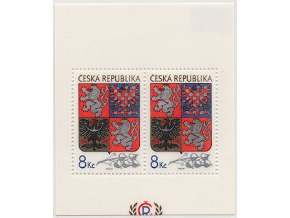Česká republika 1993, Mi. A10 (TD D), xx A Znak, posunutý ořez
