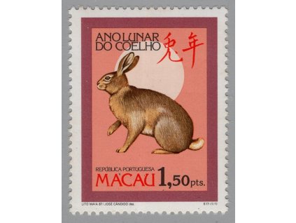 Čína - Macao 1987, Mi. 568, xx Nový rok - zajíc