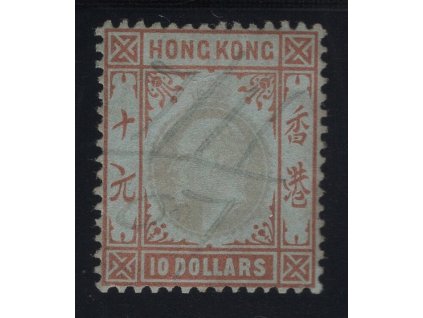 Čína - Hong Kong 1903, Mi. 75, X 10$ (ruční přepis)