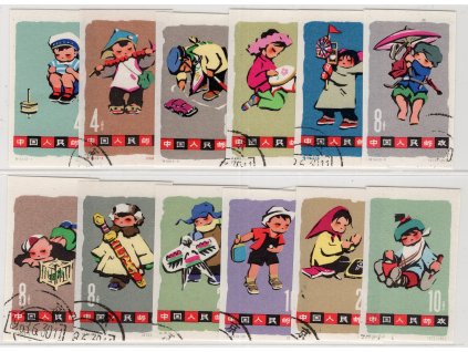 Čína - ČLR 1963, Mi. 702-13, O Děti (nezoubkované)