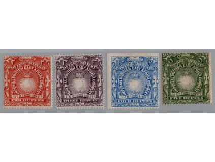 Britská východní Afrika 1890, Mi. 18-21, x 2-5R