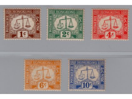 Čína - Hong Kong Doplatní 1924, Mi. P 1-5, x