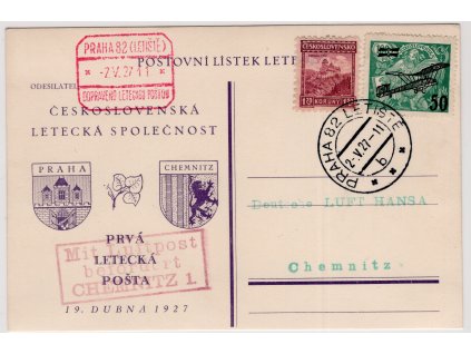 ČSR I Letecké 1927, ⌧︎