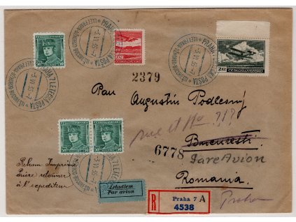 ČSR I Letecké 1935, ⌧︎ O I. Let Praha-Užhorod-Bucuresti