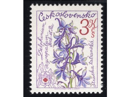 ČSR II 1979, Pof. 2369A, xx 3 Kčs Horská květina, "hrubé zuby"