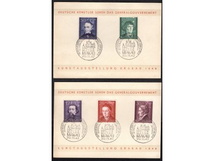 17268 17268 generalni gouvernement 1942 nalepni list posty fdc 2 ks