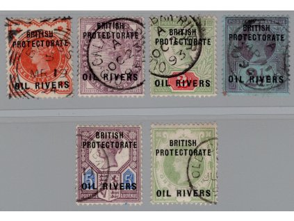 Nigérie - Oil Rivers 1892, Mi. 1-6, O přetisk