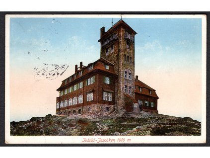 ČSR I 1930, ⌧︎ pohlednice Ještěd-Jeschken, O poštovna Ještěd (Janův Důl)