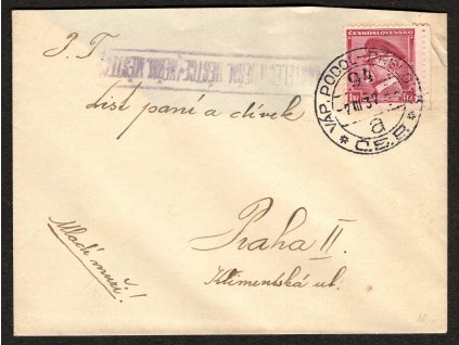 ČSR I 1937, ⌧︎ O poštovna