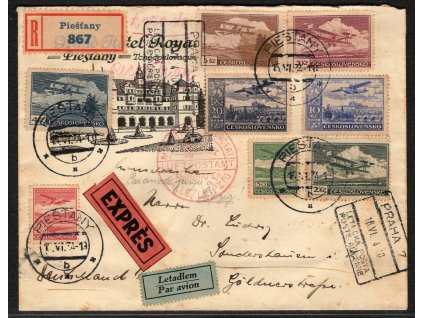 ČSR I Letecké 1934, ⌧︎ R-Piešťany Ex-⌧︎ (sleva)