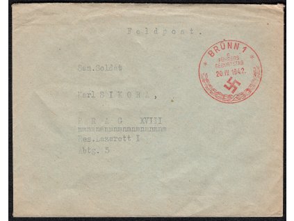 BuM 1942, ⌧︎ polní pošta s PR 97c