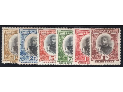 Tonga 1897, Mi. 41->, x Král, komplet 6 hodnot