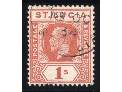 Sv. Lucie 1921, Mi. 77, O 1 sh