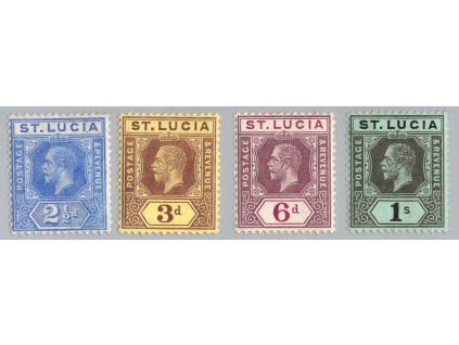Sv. Lucie 1912, Mi. 55-8, x 2,5 d - 1 sh