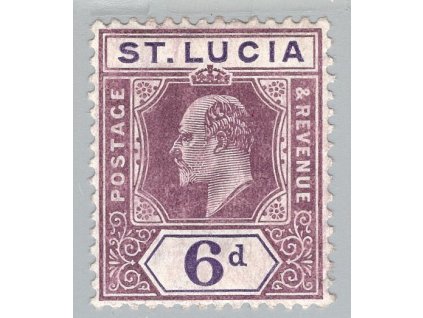 Sv. Lucie 1904, Mi. 44, x 6 d, vl-sleva