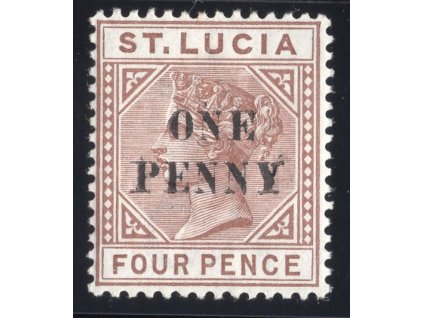 Sv. Lucie 1891, Mi. 33, x 1 d/4 d