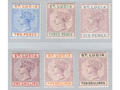 Sv. Lucie 1886, Mi. 25-30, x